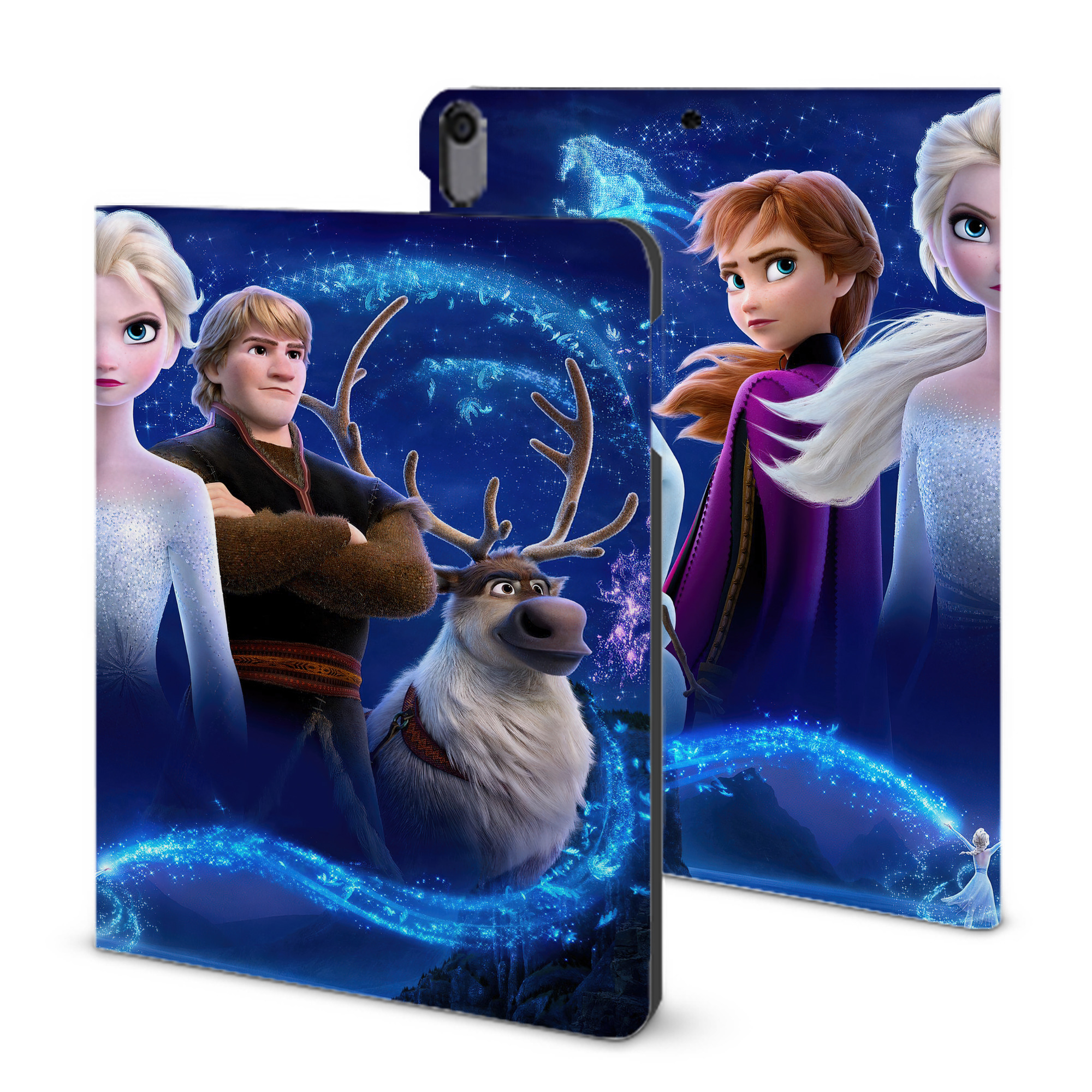 （画像用） アナと雪の女王 アンナ エルサ Frozen Anna Elsa IPad ケース ブック型 PUレザー TPU 耐衝撃 軽量 薄型 ペン収納なし 全面保護 IPad 各モデル対応